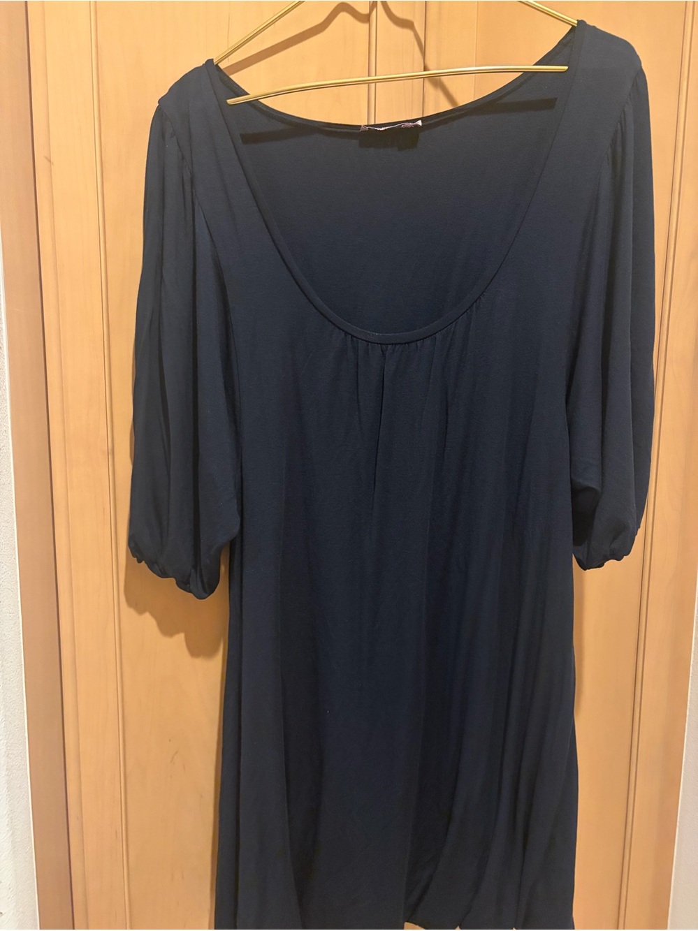 Calypso Women's Navy Scoop Neck Tunic Top